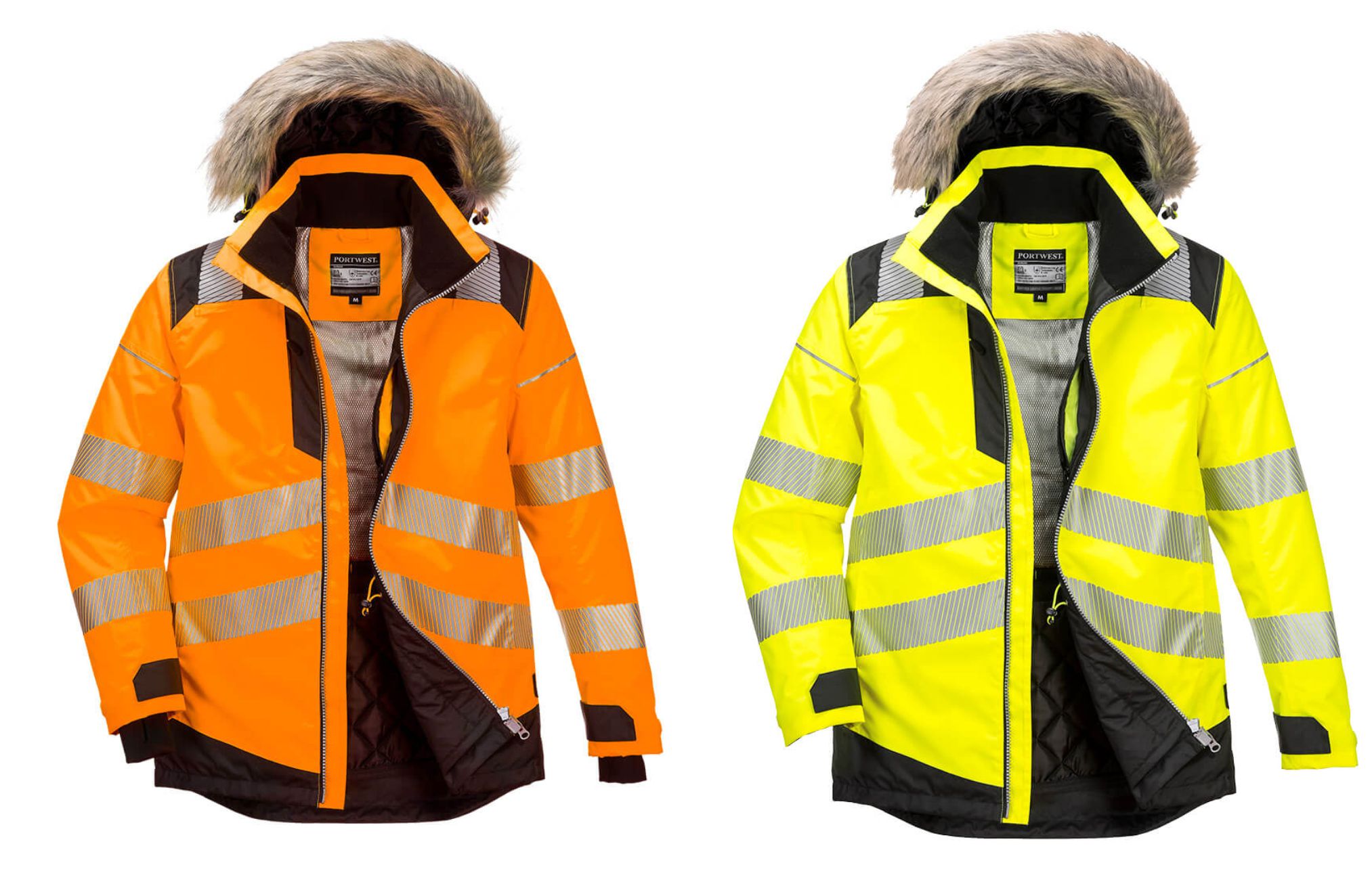 Portwest PW369 - PW3 Hi-Vis Winter Parka Jacket  Portwest PW369 - PW3 Hi-Vis Winter Parka Jacket